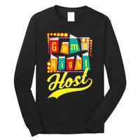 Game Night Host Family Board Game Trivia Night Long Sleeve Shirt