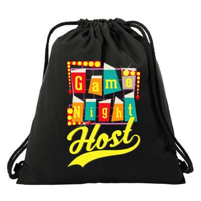 Game Night Host Family Board Game Trivia Night Drawstring Bag