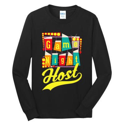 Game Night Host Family Board Game Trivia Night Tall Long Sleeve T-Shirt