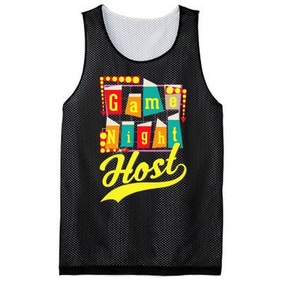 Game Night Host Family Board Game Trivia Night Mesh Reversible Basketball Jersey Tank