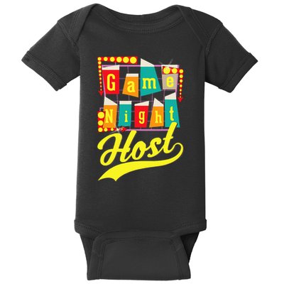 Game Night Host Family Board Game Trivia Night Baby Bodysuit