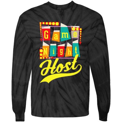 Game Night Host Family Board Game Trivia Night Tie-Dye Long Sleeve Shirt