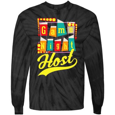 Game Night Host Family Board Game Trivia Night Tie-Dye Long Sleeve Shirt