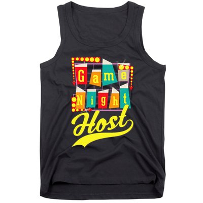 Game Night Host Family Board Game Trivia Night Tank Top