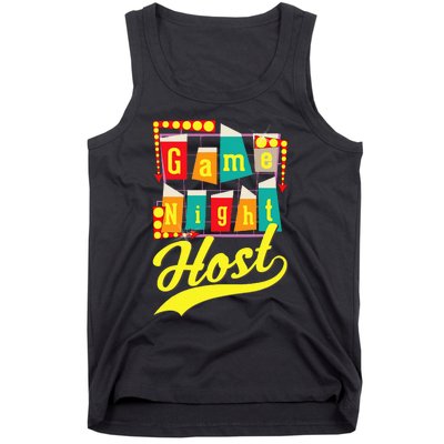 Game Night Host Family Board Game Trivia Night Tank Top