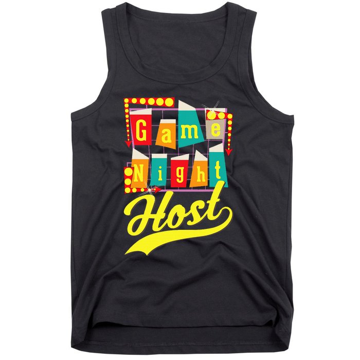 Game Night Host Family Board Game Trivia Night Tank Top