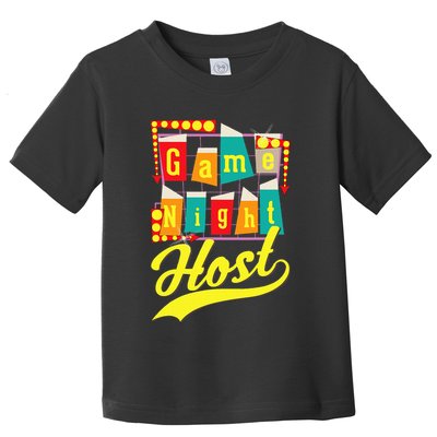 Game Night Host Family Board Game Trivia Night Toddler T-Shirt
