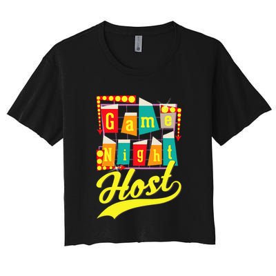 Game Night Host Family Board Game Trivia Night Crop Top