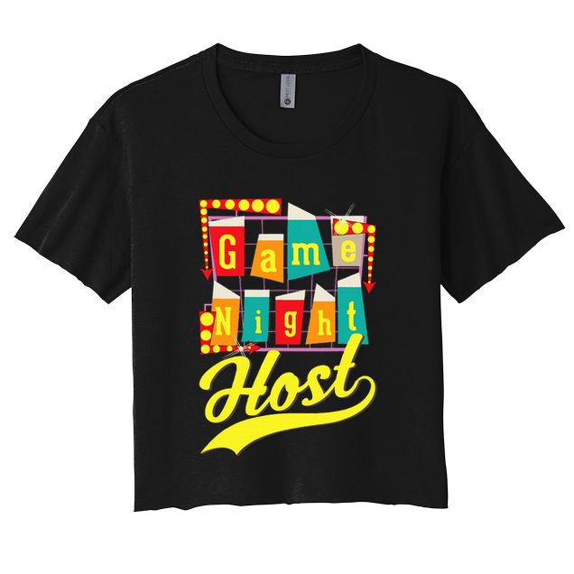 Game Night Host Family Board Game Trivia Night Women's Crop Top Tee