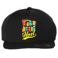 Game Night Host Family Board Game Trivia Night Wool Snapback Cap