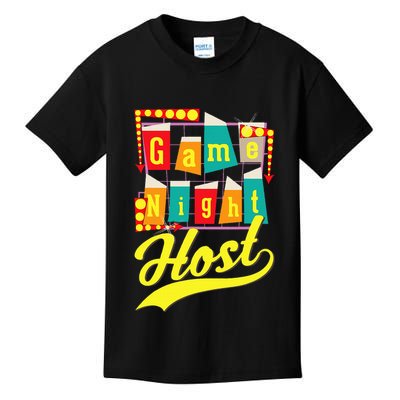 Game Night Host Family Board Game Trivia Night Kids T-Shirt