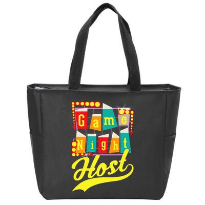 Game Night Host Family Board Game Trivia Night Zip Tote Bag