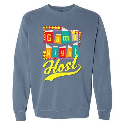 Game Night Host Family Board Game Trivia Night Garment-Dyed Sweatshirt