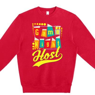 Game Night Host Family Board Game Trivia Night Premium Crewneck Sweatshirt