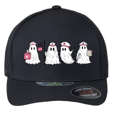 Ghost Nurse Halloween Halloween Nurse Flexfit Unipanel Trucker Cap