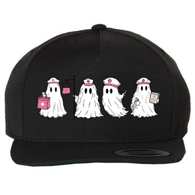 Ghost Nurse Halloween Halloween Nurse Wool Snapback Cap