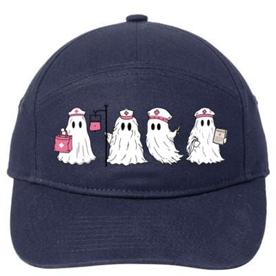 Ghost Nurse Halloween Halloween Nurse 7-Panel Snapback Hat