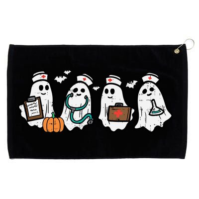 Ghost Nurses Halloween Crew Funny Costume Scrub Top Gift Grommeted Golf Towel