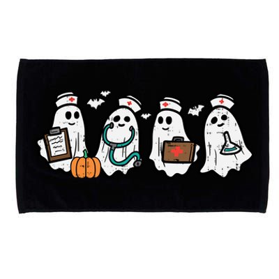 Ghost Nurses Halloween Crew Funny Costume Scrub Top Gift Microfiber Hand Towel