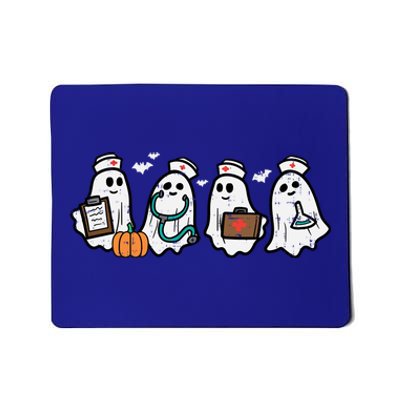 Ghost Nurses Halloween Crew Funny Costume Scrub Top Gift Mousepad