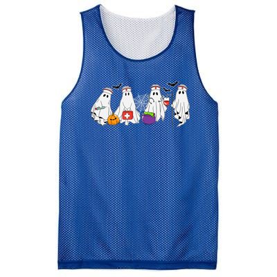 Ghost Nurses Halloween Crew Funny Costume Scrub Top Gift Mesh Reversible Basketball Jersey Tank