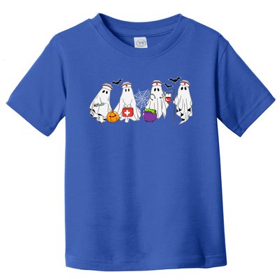 Ghost Nurses Halloween Crew Funny Costume Scrub Top Gift Toddler T-Shirt