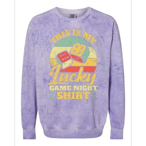 Game Night Host I Lucky Board Game Night Colorblast Crewneck Sweatshirt