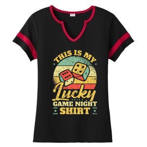 Game Night Host I Lucky Board Game Night Ladies Halftime Notch Neck Tee