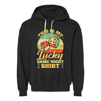 Game Night Host I Lucky Board Game Night Garment-Dyed Fleece Hoodie