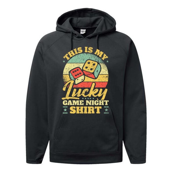 Game Night Host I Lucky Board Game Night Performance Fleece Hoodie