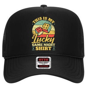 Game Night Host I Lucky Board Game Night High Crown Mesh Back Trucker Hat