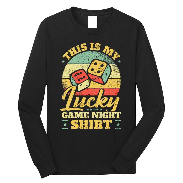 Game Night Host I Lucky Board Game Night Long Sleeve Shirt