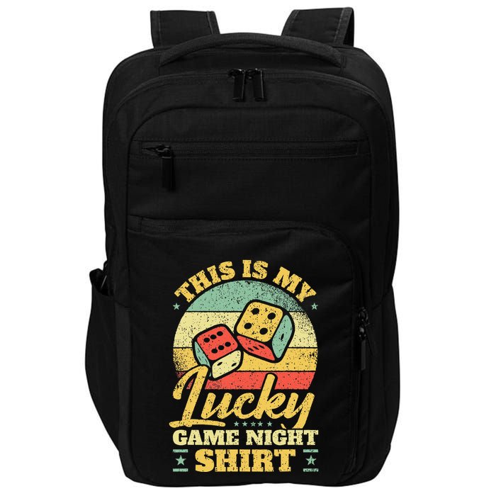 Game Night Host I Lucky Board Game Night Impact Tech Backpack