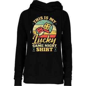 Game Night Host I Lucky Board Game Night Womens Funnel Neck Pullover Hood