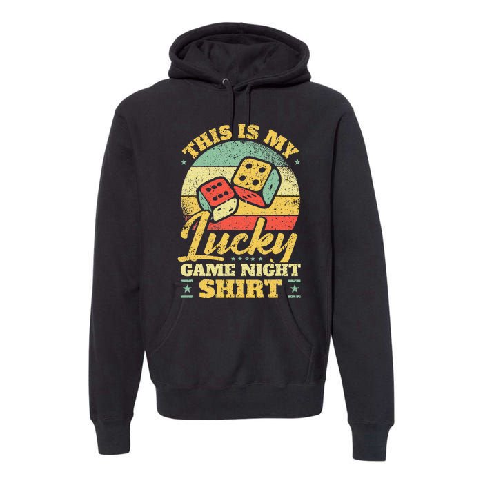 Game Night Host I Lucky Board Game Night Premium Hoodie