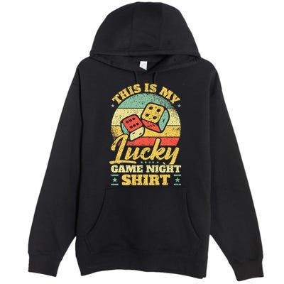 Game Night Host I Lucky Board Game Night Premium Pullover Hoodie
