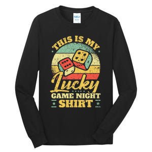 Game Night Host I Lucky Board Game Night Tall Long Sleeve T-Shirt