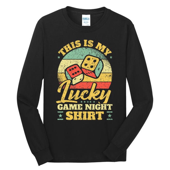 Game Night Host I Lucky Board Game Night Tall Long Sleeve T-Shirt