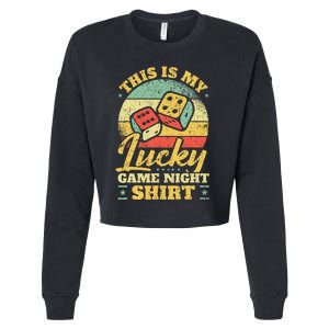 Game Night Host I Lucky Board Game Night Cropped Pullover Crew