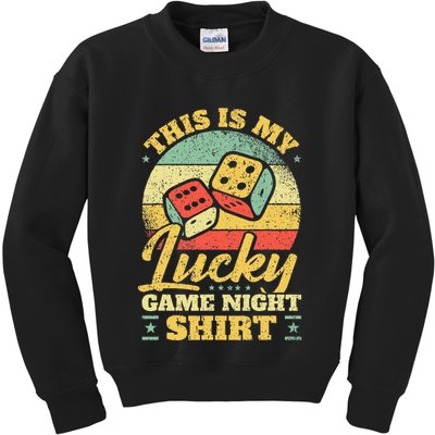Game Night Host I Lucky Board Game Night Kids Sweatshirt