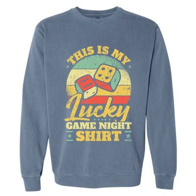 Game Night Host I Lucky Board Game Night Garment-Dyed Sweatshirt