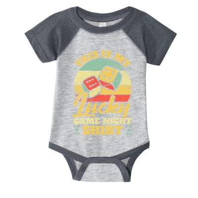 Game Night Host I Lucky Board Game Night Infant Baby Jersey Bodysuit