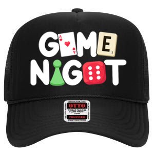 Game Night Host Board Games Trivia Night Team Women Men High Crown Mesh Back Trucker Hat