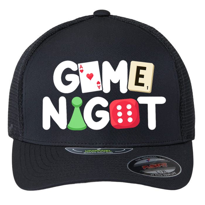 Game Night Host Board Games Trivia Night Team Women Men Flexfit Unipanel Trucker Cap