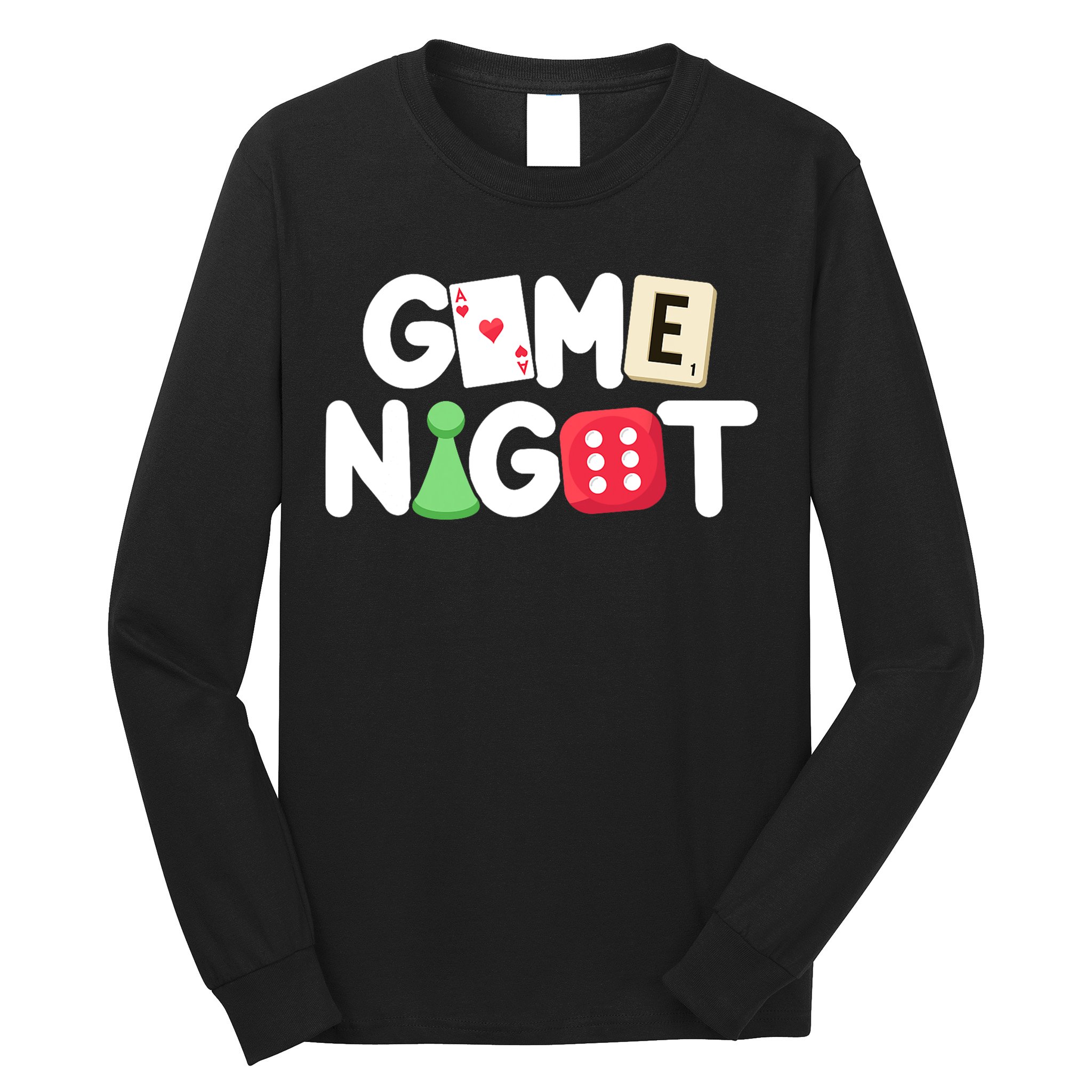 Game Night Host Board Games Trivia Night Team Women Men Long Sleeve Shirt