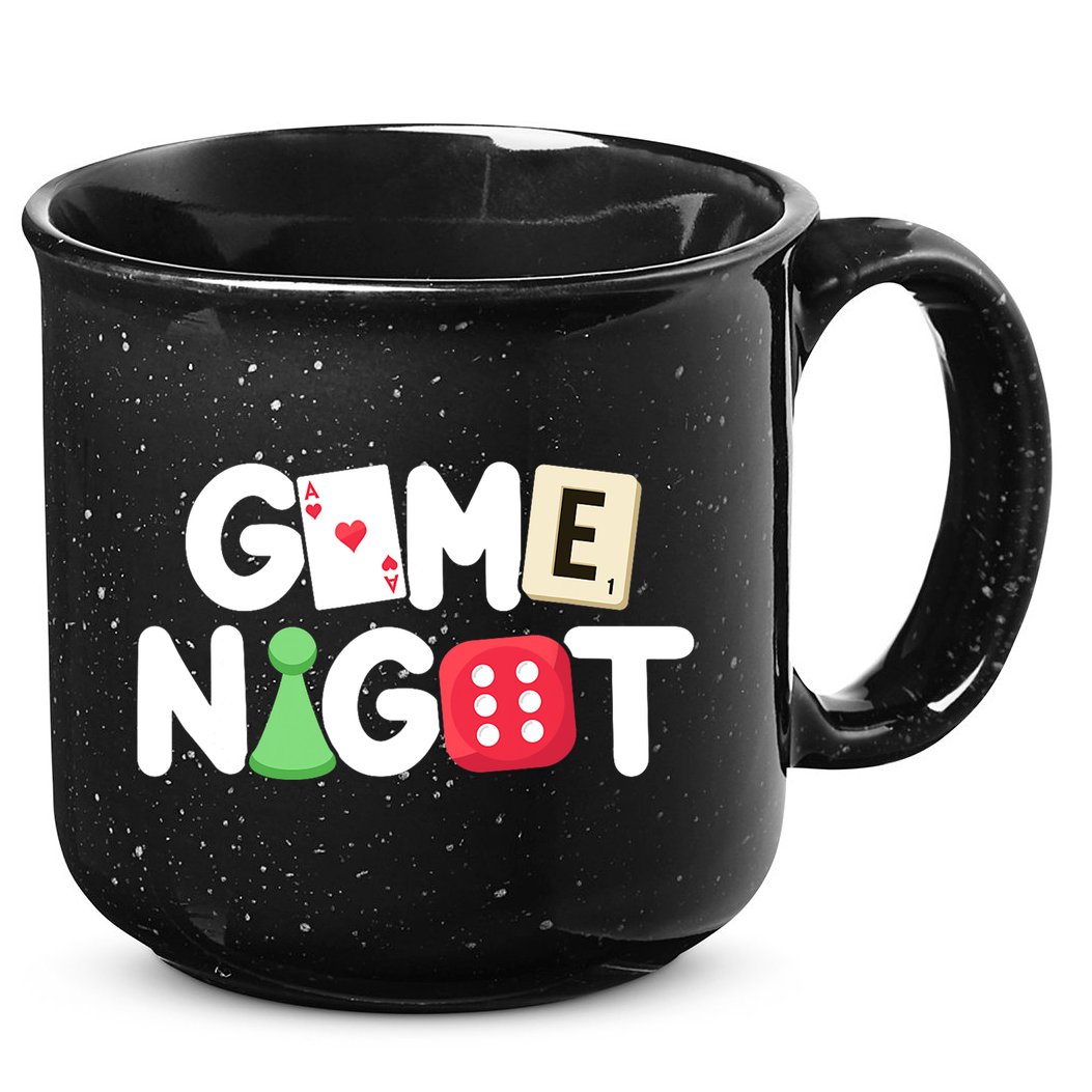Game Night Host Board Games Trivia Night Team Women Men 15oz Campfire Ceramic Mug