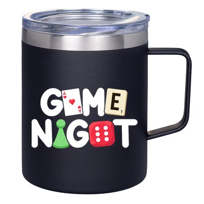 Game Night Host Board Games Trivia Night Team Women Men 12oz Stainless Steel Coffee Mug