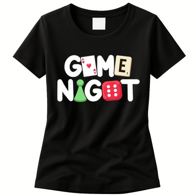 Game Night Host Board Games Trivia Night Team Women Men Womens T-Shirt