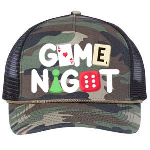 Game Night Host Board Games Trivia Night Team Women Men Retro Rope Trucker Hat Cap