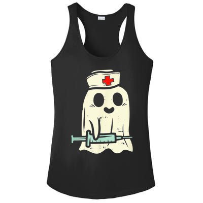 Ghost Nurses Halloween Crew Funny Costume Scrub Top Funny Gift Ladies PosiCharge Competitor Racerback Tank